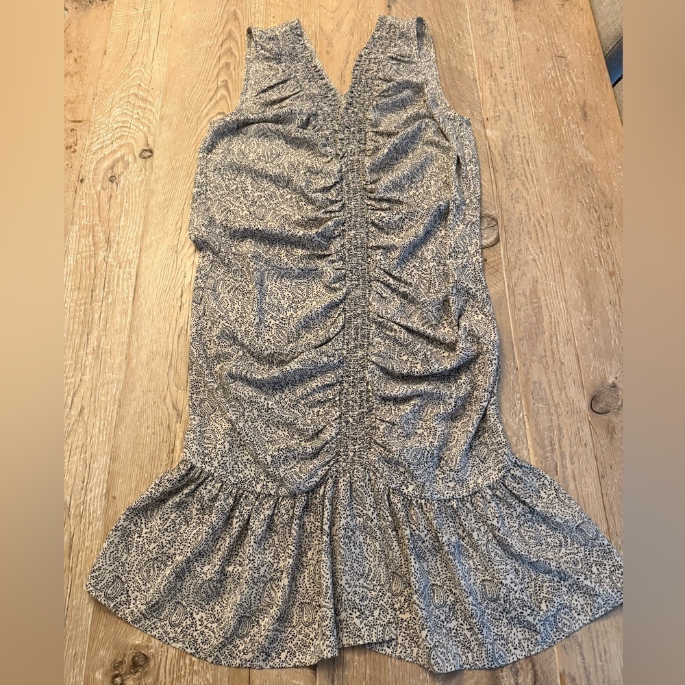 La Charme U gathered front dress paisley Size S